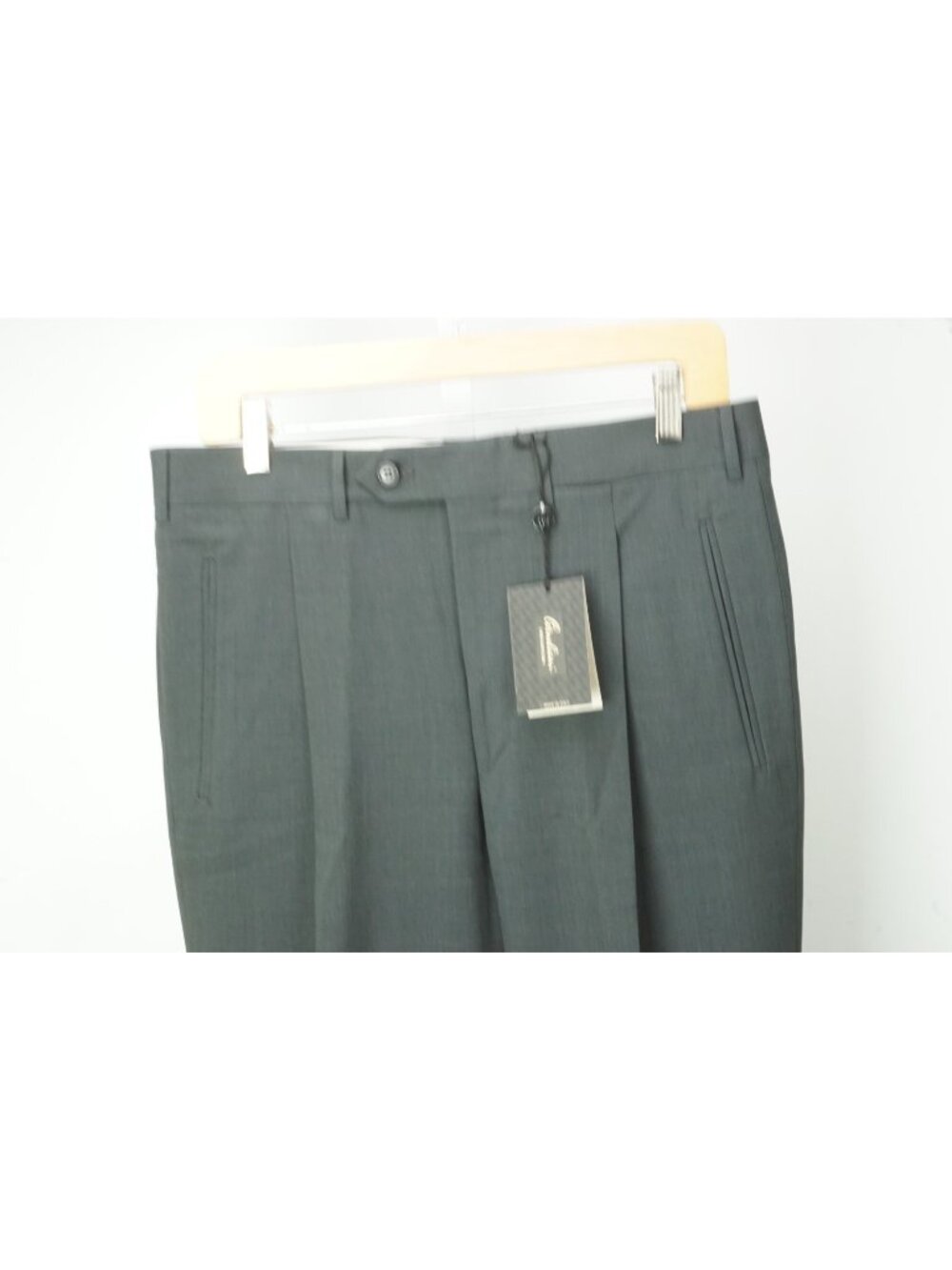 Corneliani Mater Gray Woven Wool Blend Dress Pants Sz 48R EU BRAND NEW